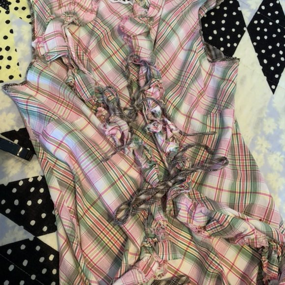 Vintage Diab'less Plaid Tank Top - Picture 7 of 7